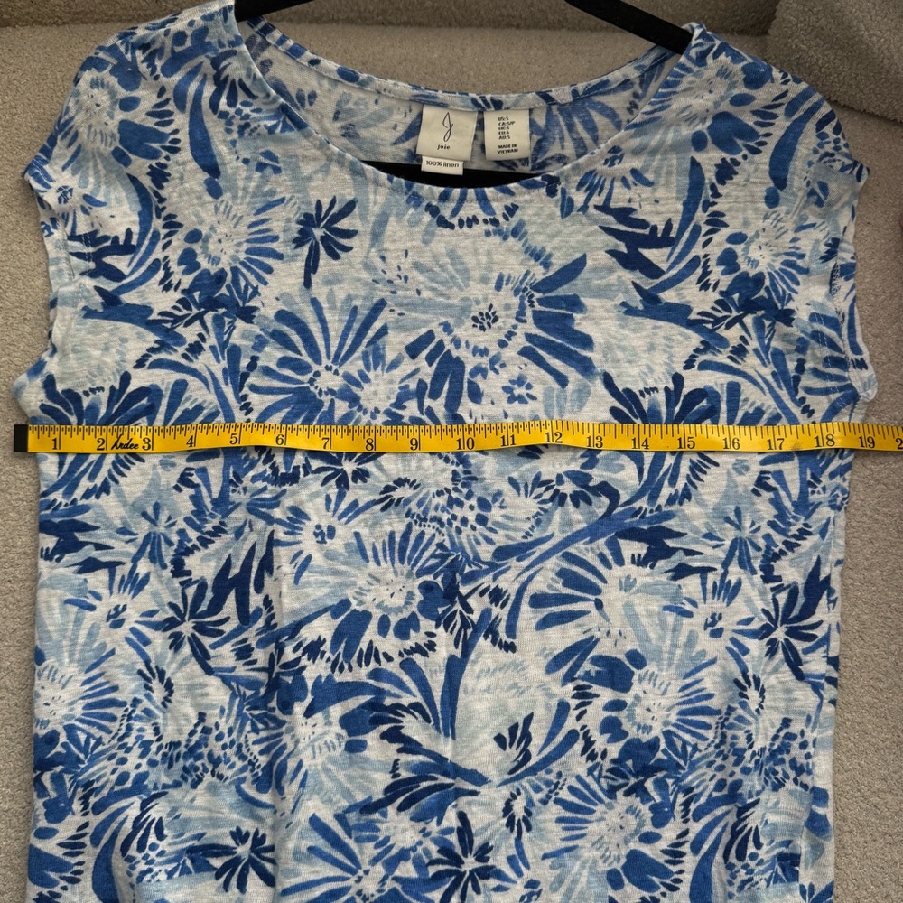 Joie 100% Linen Blouse | Women’s elegant natural fabric top size small - Picture 4 of 6